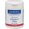 Lamberts Natural Form Vitamin E 250iu 168mg (100)