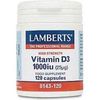 Lamberts Vitamin D3 1000iu (25µg) Capsules (120)