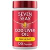 Seven Seas Cod Liver Oil One-A-Day Omega-3 Fish Oil & Vitamin D 120 Capsules