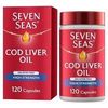 Seven Seas Cod Liver Oil High Strength Gelatine Free Omega-3 Fish Oil & Vitamin D, 120 Capsules